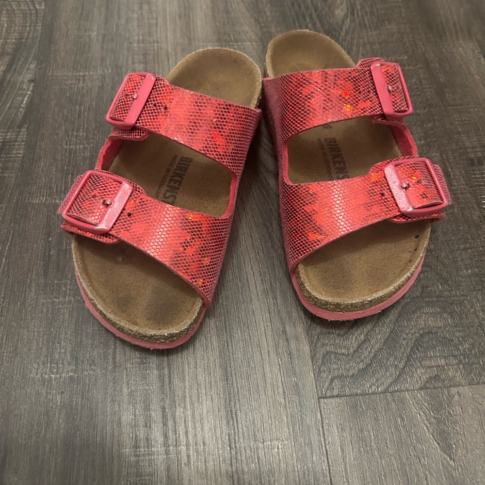 Toddler girls pink sparkle Birkenstocks Sandals 26E